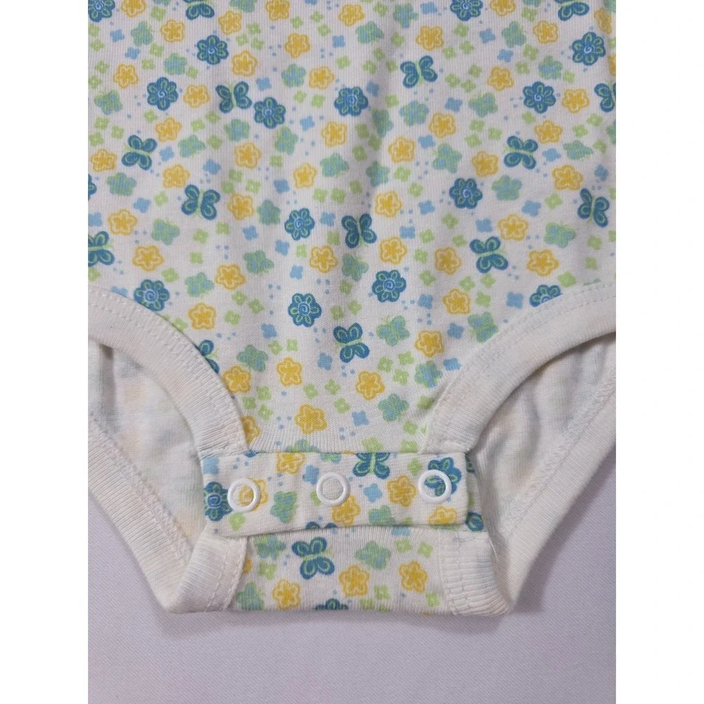 Vintage 90s Y2K Sprockets Baby Girls 2Pc Bodysuit Set 3/6M NWT